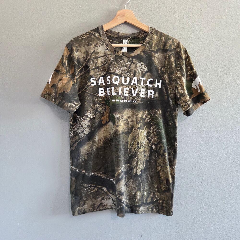 Ford Bronco Realtree Collab Sasquatch Believer Camo Tee T-shirt